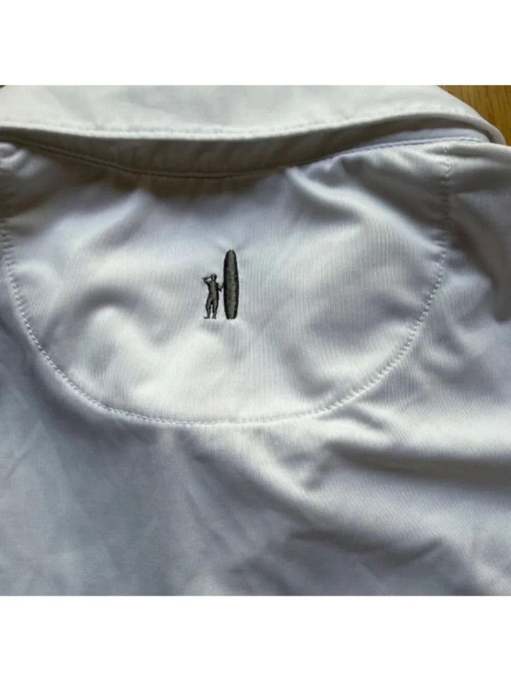 Johnnie-O Boys Size 10 White Preppy Golf Performance Short Sleeve Polo Shirt Top